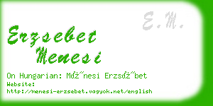 erzsebet menesi business card